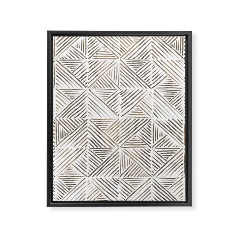 seamless pattern with graphic geometric stripes Framed Canvas Print Gallery Image 8