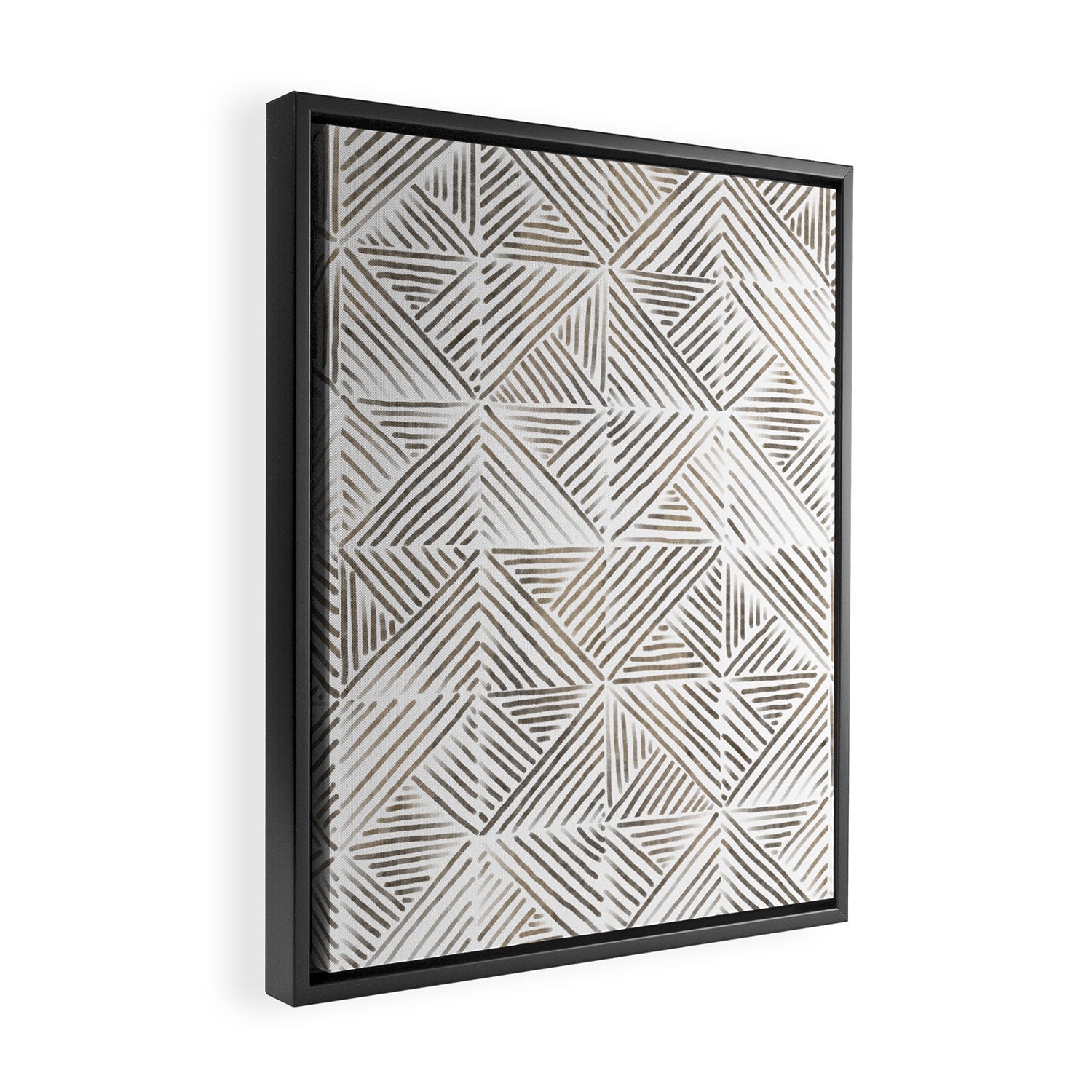 seamless pattern with graphic geometric stripes Framed Canvas Print Gallery Image 2