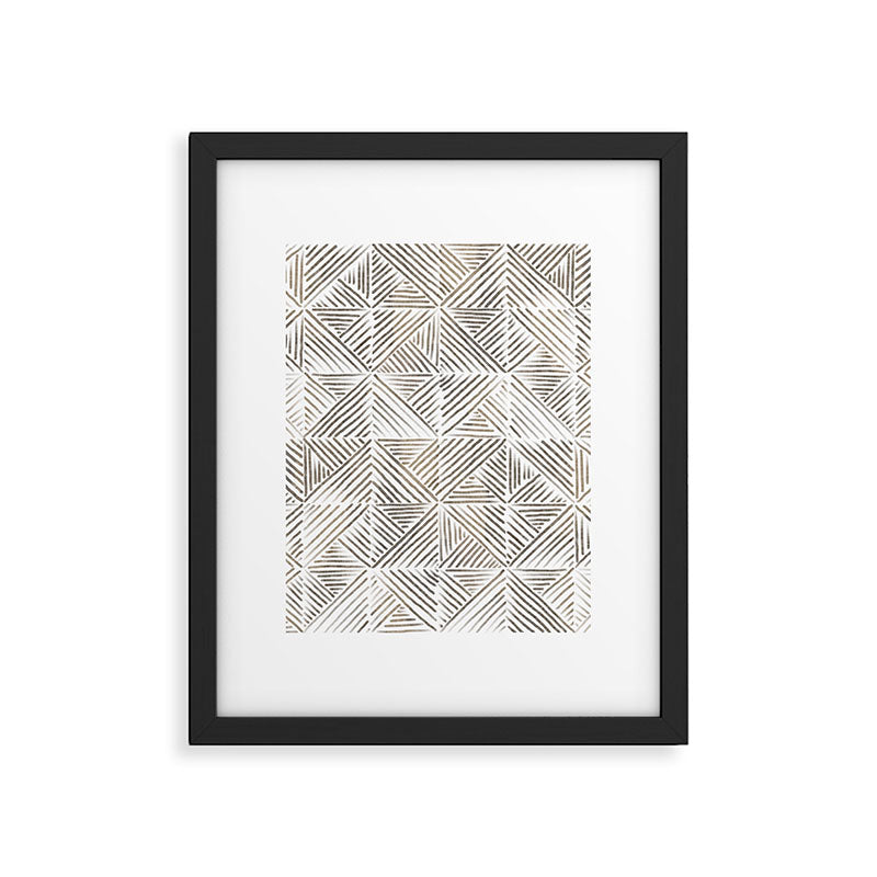 seamless pattern with graphic geometric stripes Framed Art Print Gallery Image 6