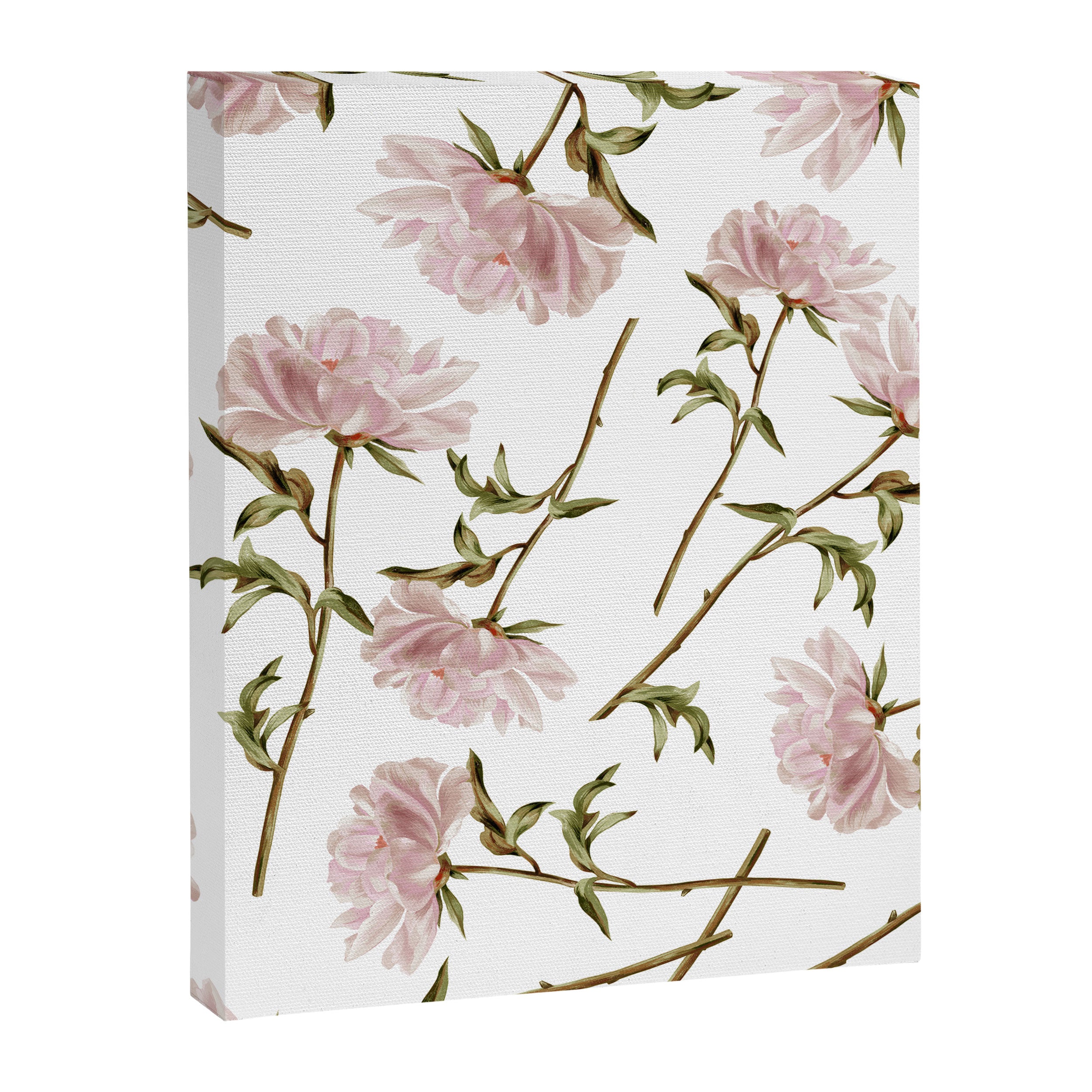 seamless pattern with graphic lush flowers Canvas Print Gallery Image 8
