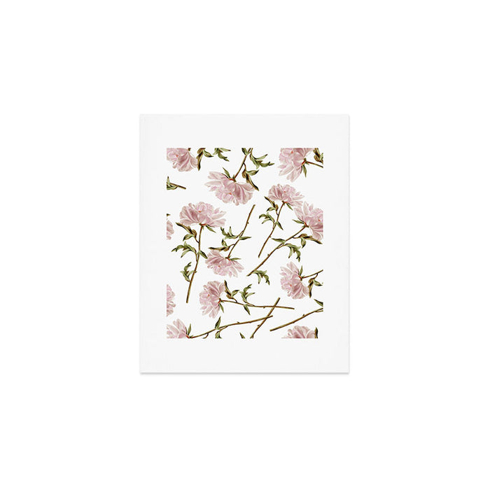 seamless pattern with graphic lush flowers Art Print Gallery Image 1