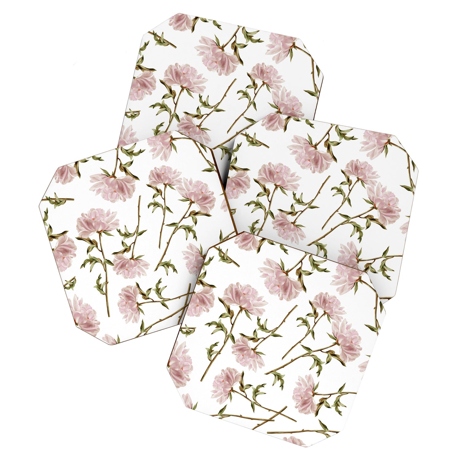 seamless pattern with graphic lush flowers Coaster Gallery Image 1