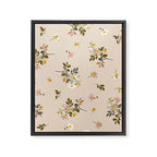 seamless pattern with rose hips on a pink background Framed Canvas Print Gallery Image 8