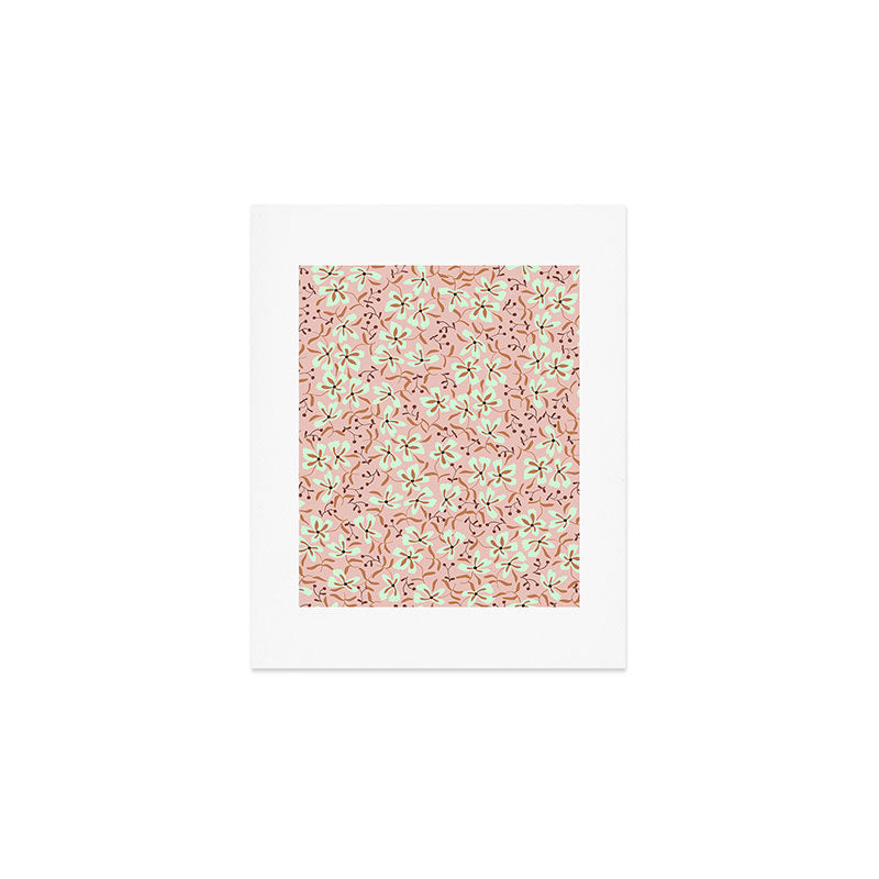 seamless pattern with small flowers Art Print Gallery Image 1