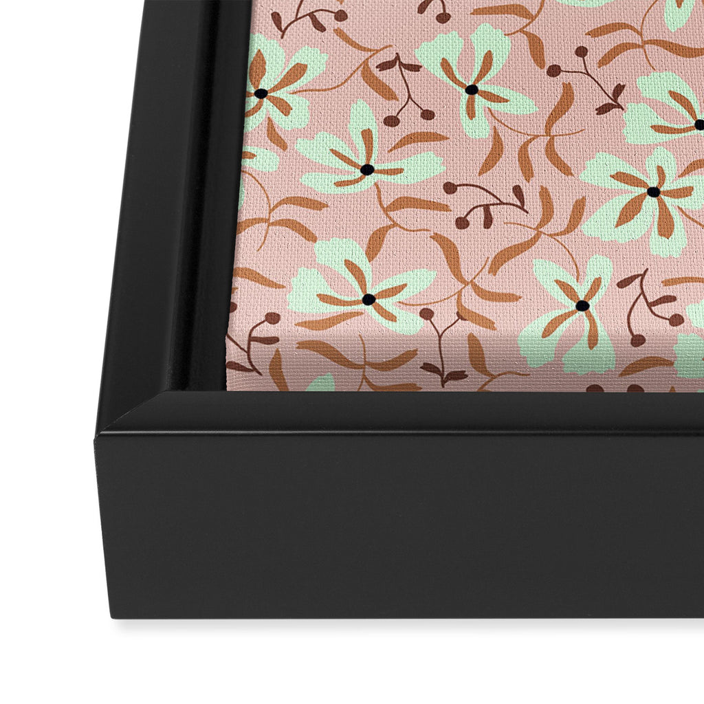 seamless pattern with small flowers Framed Canvas Print Gallery Image 3
