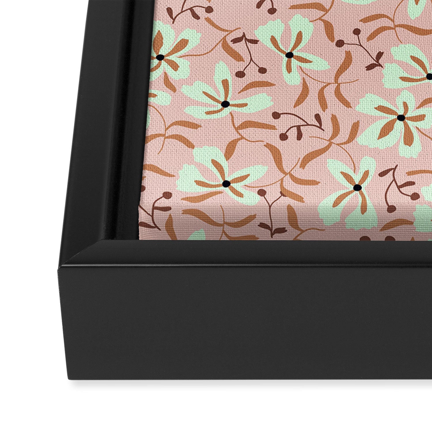 seamless pattern with small flowers Framed Canvas Print Gallery Image 3