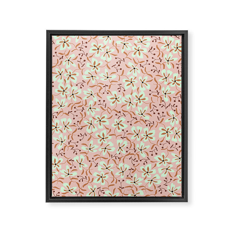 seamless pattern with small flowers Framed Canvas Print Gallery Image 8