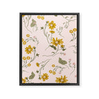 seamless pattern with small flowers on a pink background Framed Canvas Print Gallery Image 8