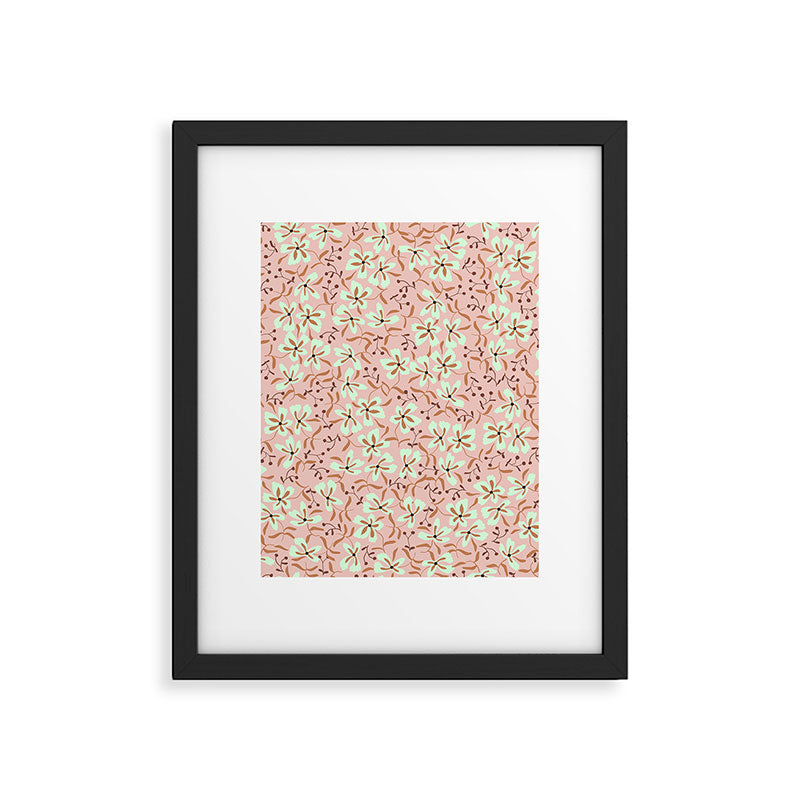 seamless pattern with small flowers Framed Art Print Gallery Image 6