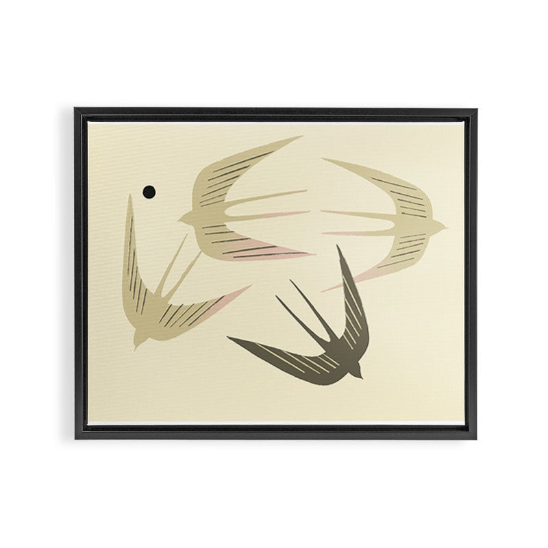  swallows Framed Canvas Print Gallery Image 3