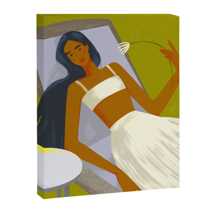 the girl is resting Canvas Print Gallery Image 1