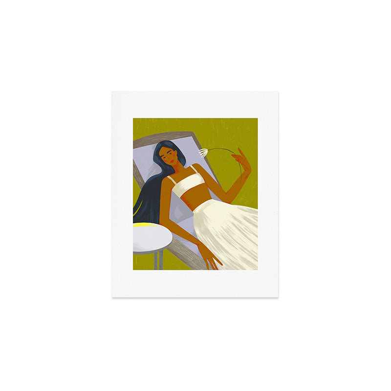 the girl is resting Art Print Gallery Image 1