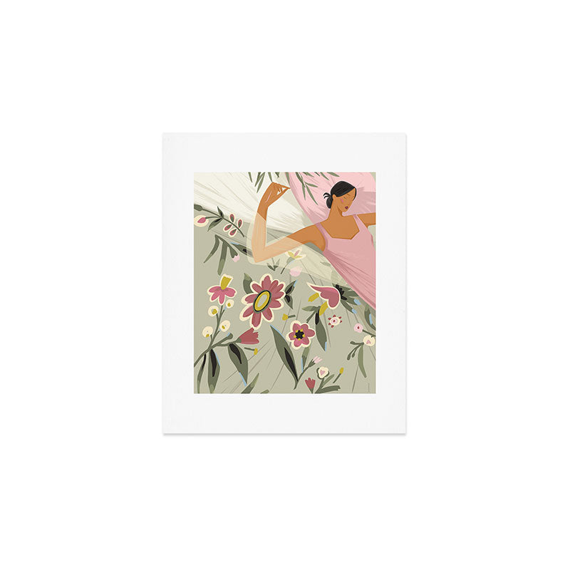 the girl is sleeping  Art Print Gallery Image 1