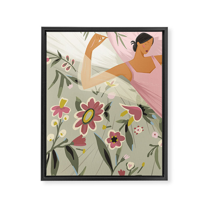 the girl is sleeping  Framed Canvas Print Gallery Image 6