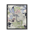 tropical seamless pattern with leopards Framed Canvas Print Gallery Image 8