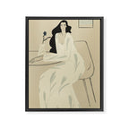 two girls with a flower Framed Canvas Print Gallery Image 6