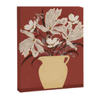 white flowers on a red background Canvas Print Gallery Image 6