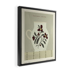 white Vase with floral ornamen Framed Canvas Print Gallery Image 2