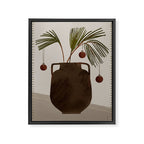 winter Christmas tree bouquet in a pot  Framed Canvas Print Gallery Image 6