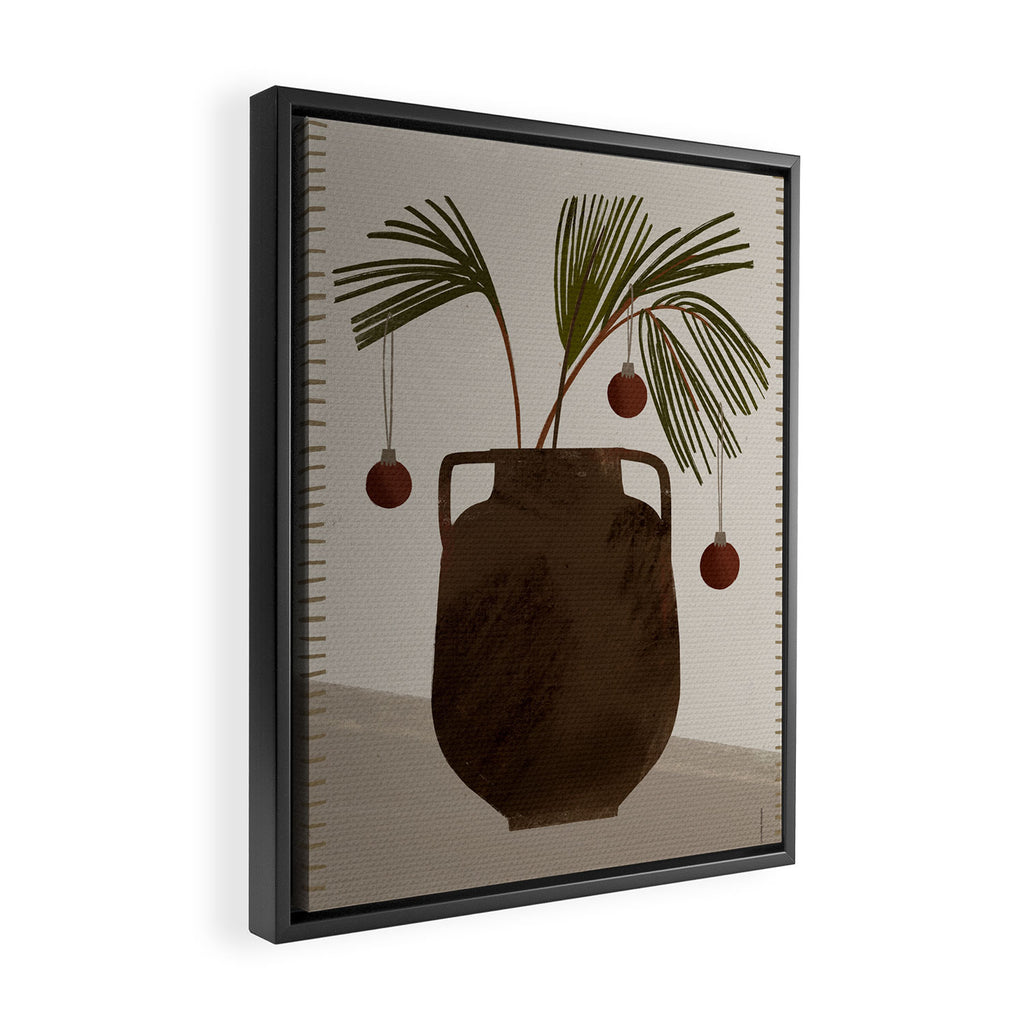 winter Christmas tree bouquet in a pot  Framed Canvas Print Gallery Image 2