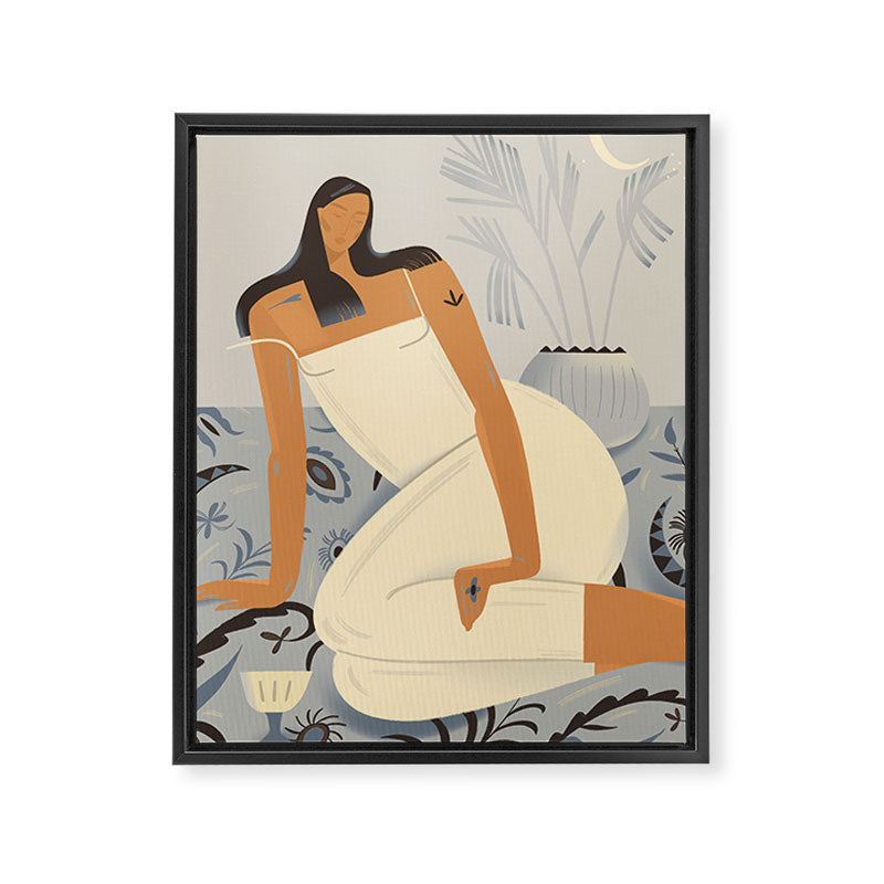 woman. eastern night Framed Canvas Print Gallery Image 6