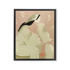  woman in a scarf Framed Canvas Print Gallery Image 6