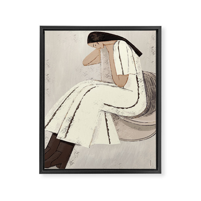 woman in chair Framed Canvas Print Gallery Image 6