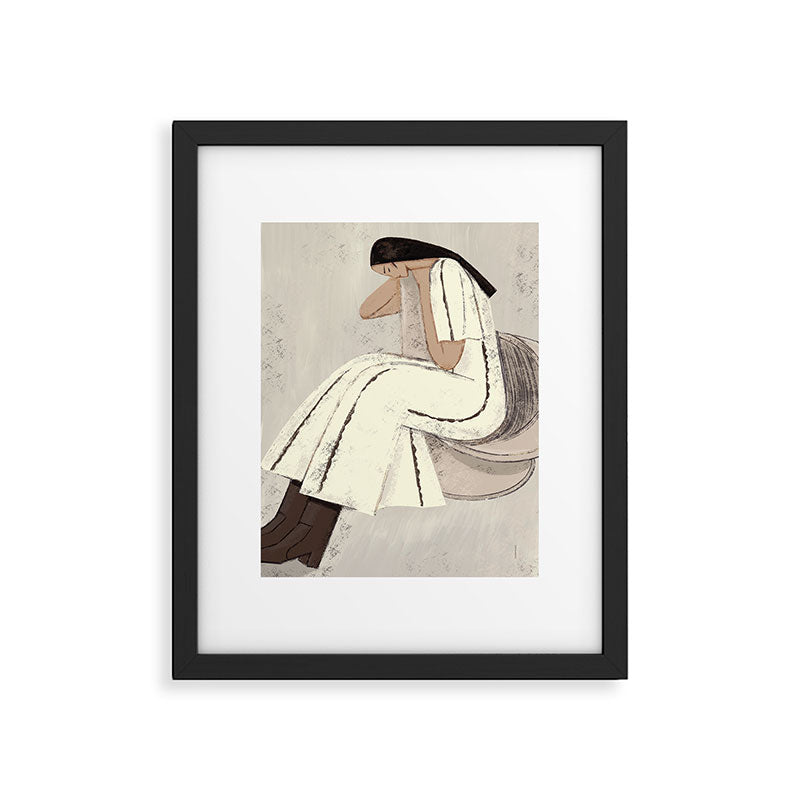 woman in chair Framed Art Print Gallery Image 5