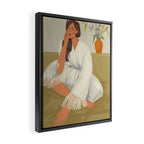 woman in kimono at home Framed Canvas Print Gallery Image 2