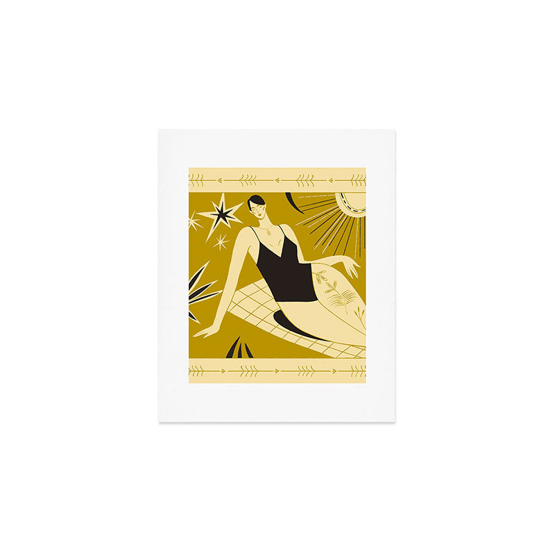woman in swimsuit Art Print Gallery Image 1