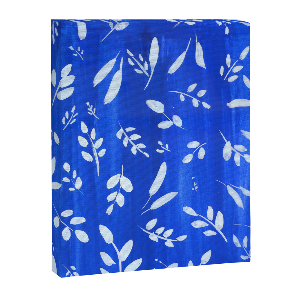 blue and white leaves Canvas Print Gallery Image 6