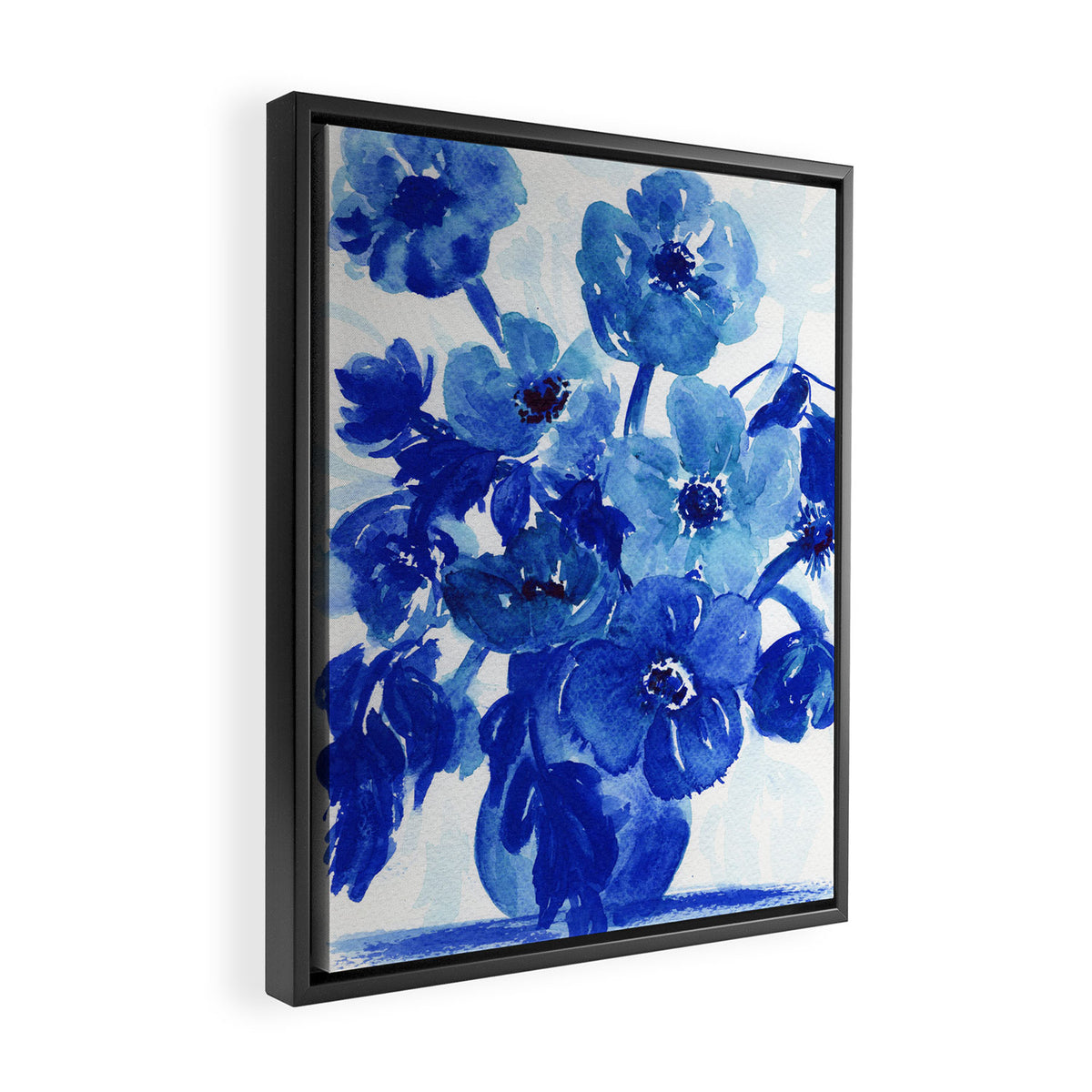 blue stillife Framed Canvas Print Gallery Image 2