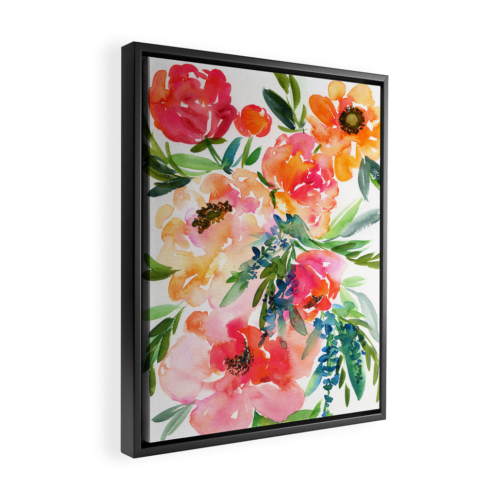 bouquet of huge peonies Framed Canvas Print Gallery Image 2