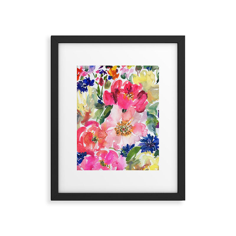 cool peonies Framed Art Print Gallery Image 5