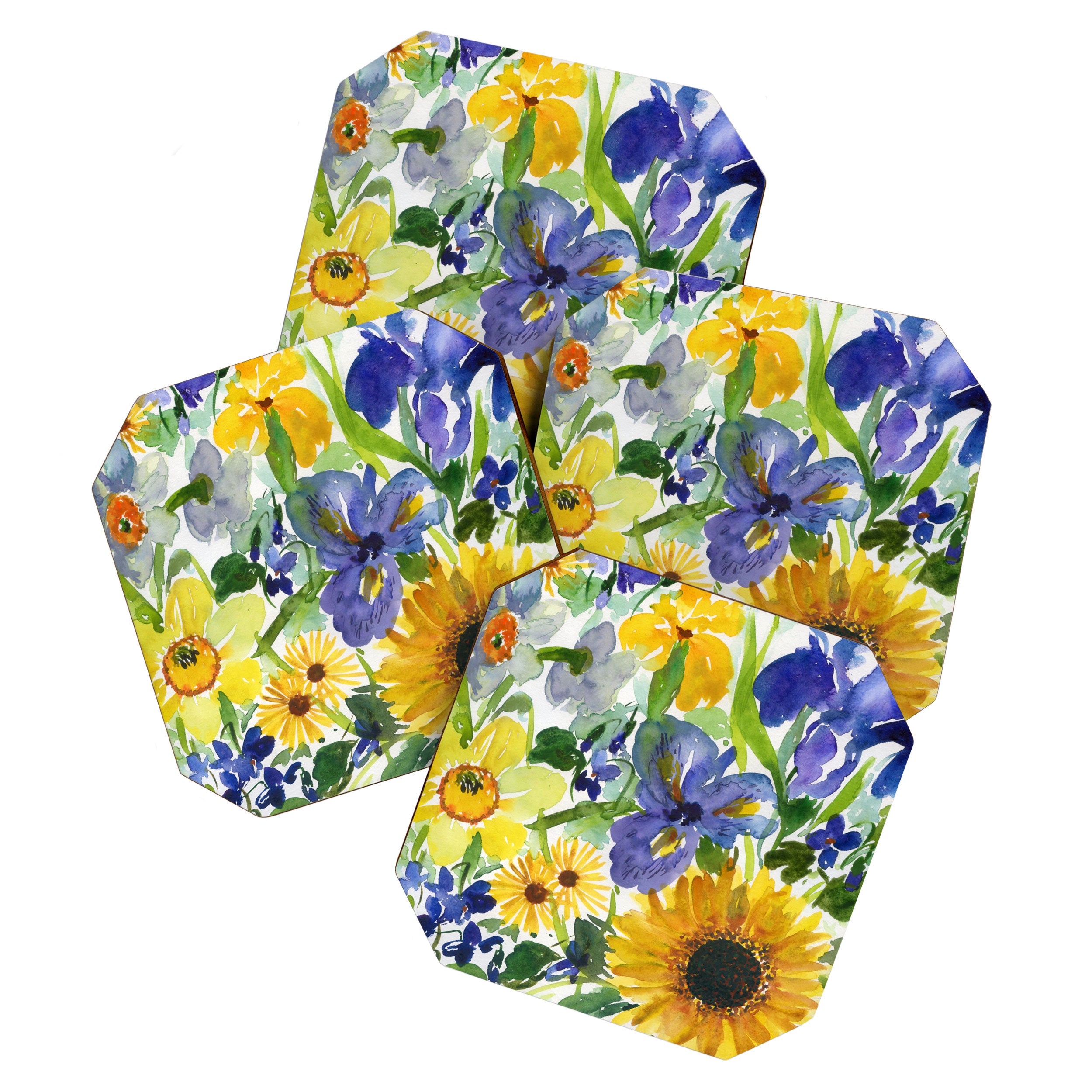 daffodil, iris and sunflower Coaster Gallery Image 1