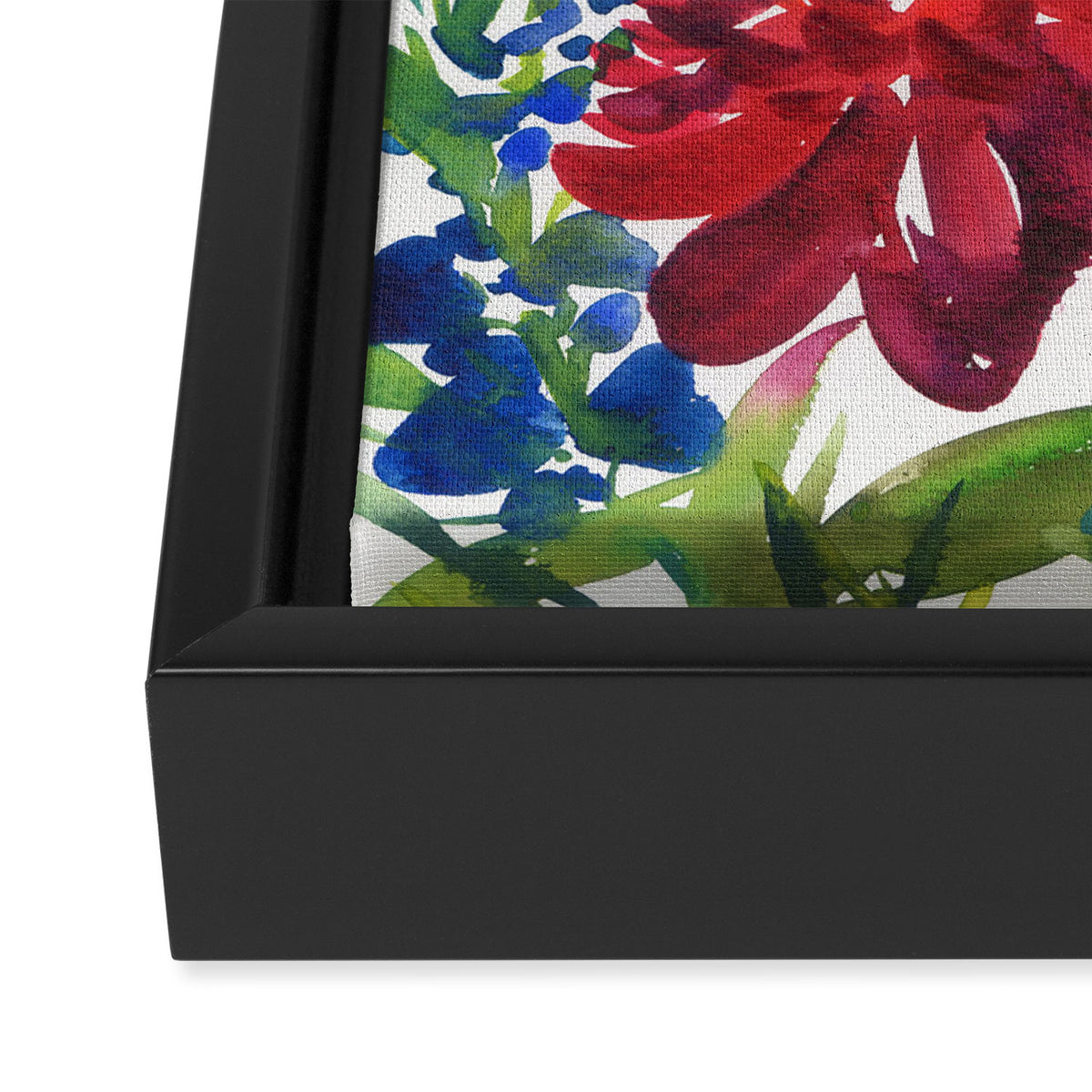 my floral garden in watercolor Framed Canvas Print Gallery Image 3