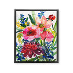 my floral garden in watercolor Framed Canvas Print Gallery Image 6