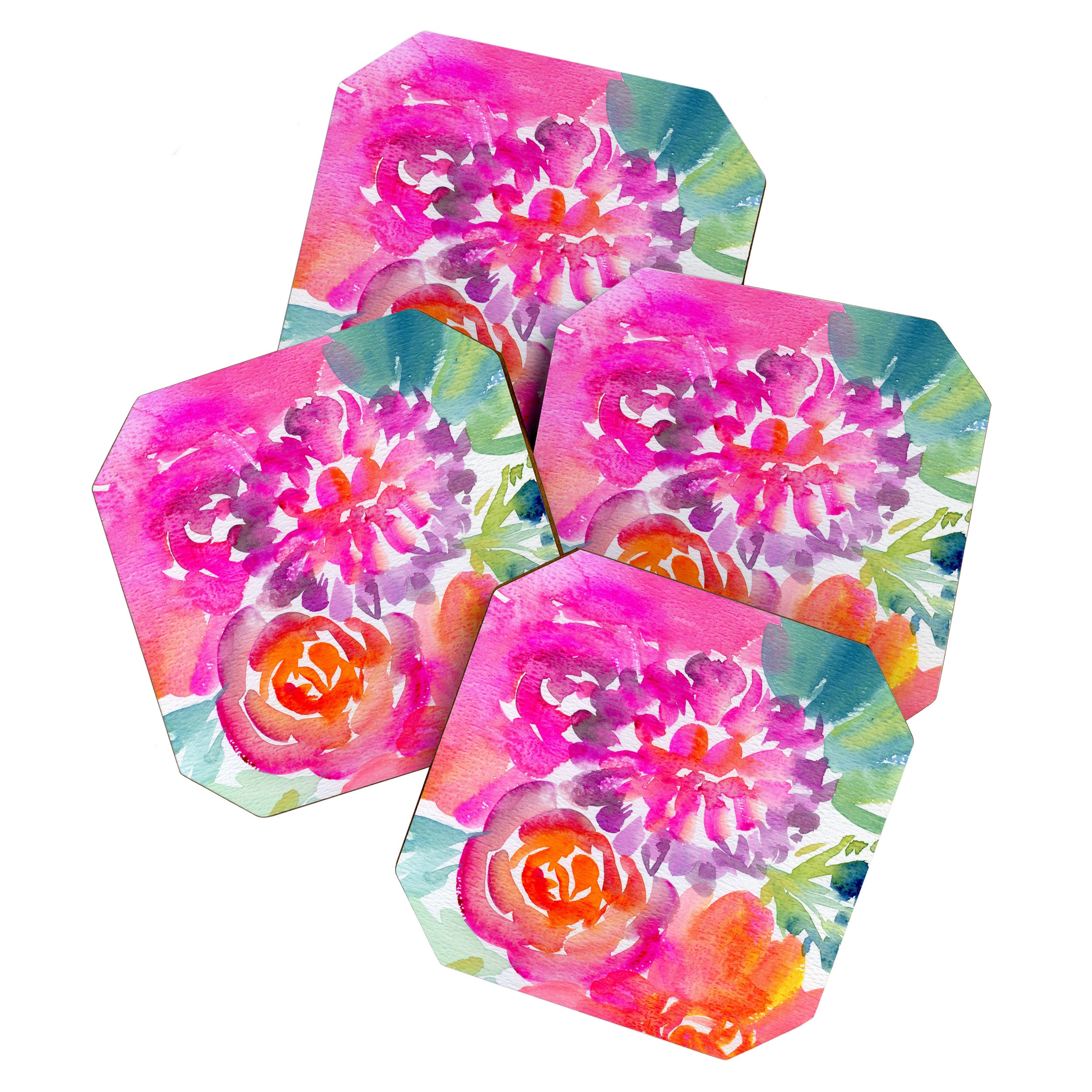 preppy flowers N.o 4 Coaster Gallery Image 1