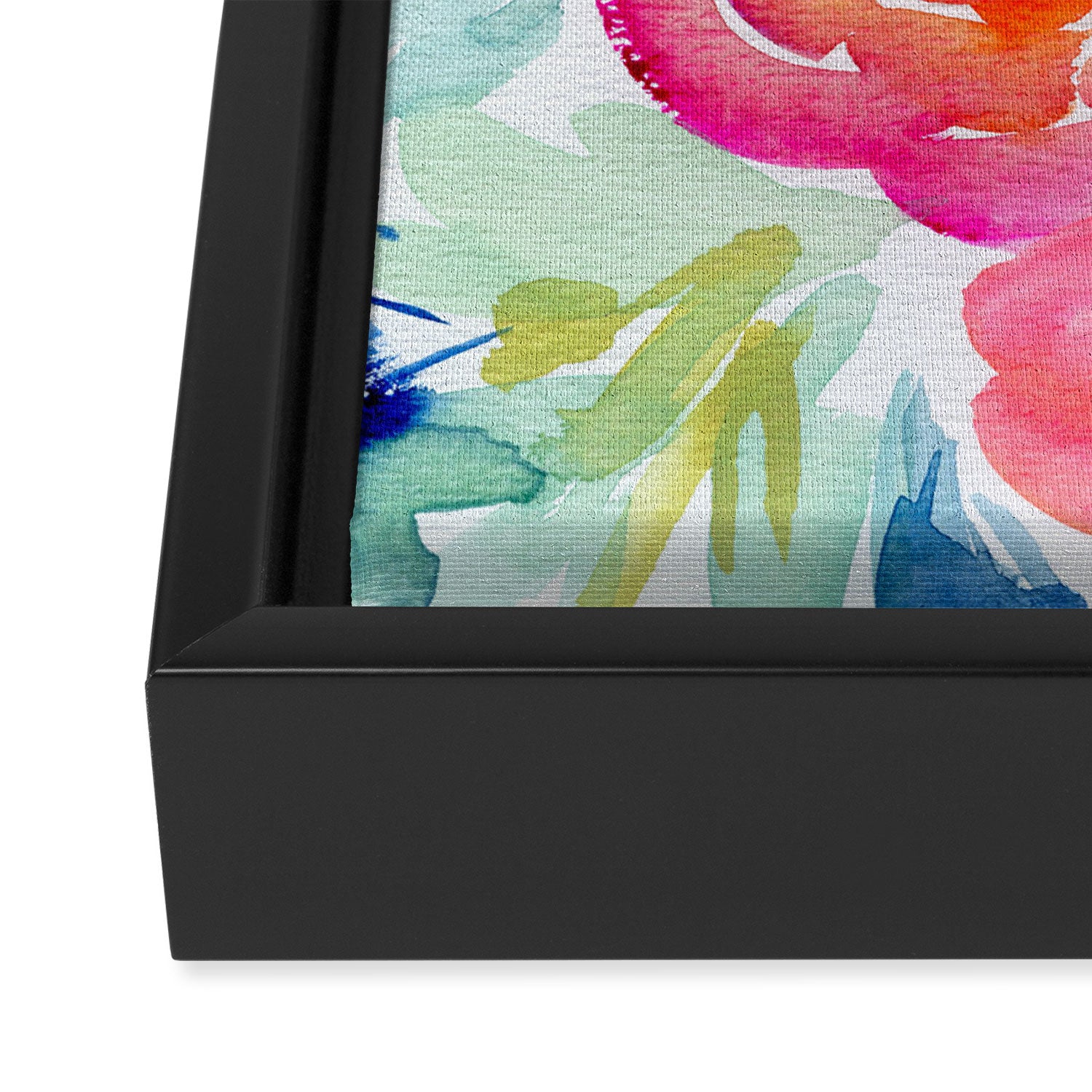preppy flowers N.o 4 Framed Canvas Print Gallery Image 3