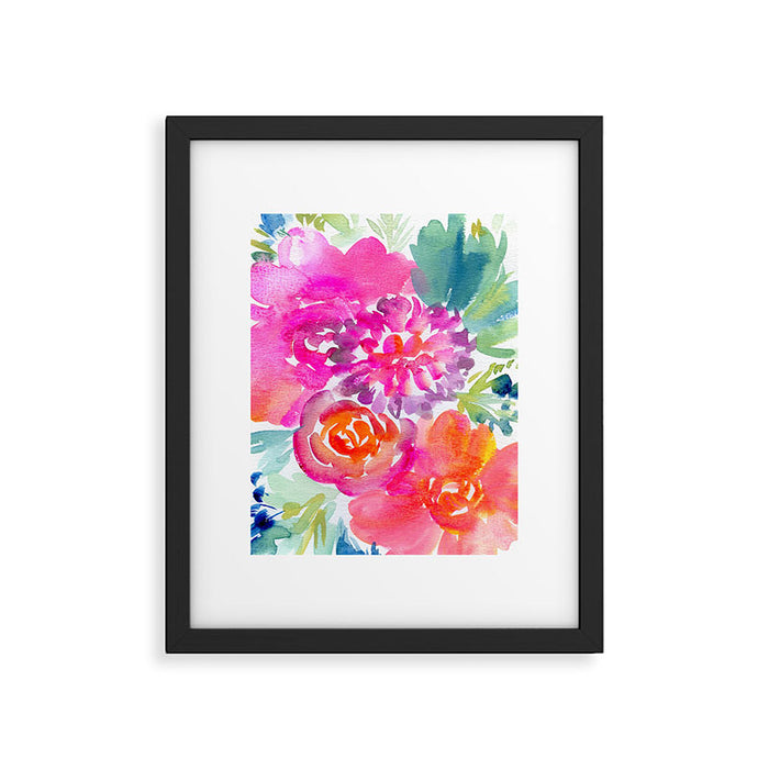 preppy flowers N.o 4 Framed Art Print Gallery Image 1