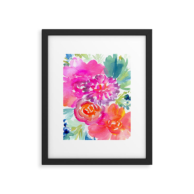 preppy flowers N.o 4 Framed Art Print Gallery Image 4