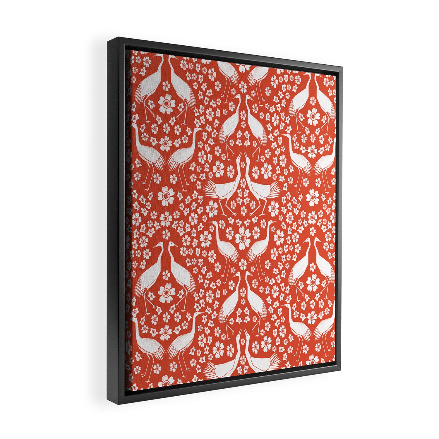Beautiful Cranes Framed Canvas Print Gallery Image 2