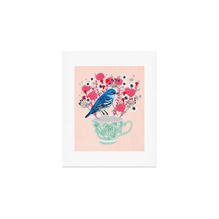 Bird on a Teacup by Andrea Lauren  Art Print Gallery Image 1
