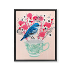 Bird on a Teacup by Andrea Lauren  Framed Canvas Print Gallery Image 6