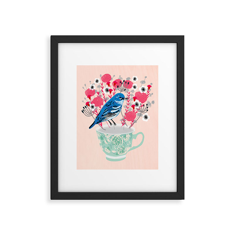 Bird on a Teacup by Andrea Lauren  Framed Art Print Gallery Image 5
