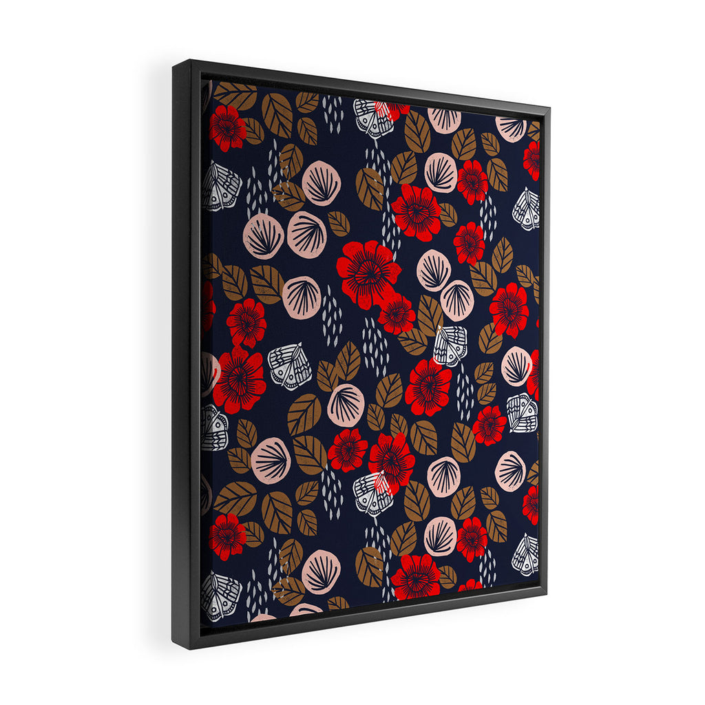 Butterflies in the Garden Framed Canvas Print Gallery Image 2