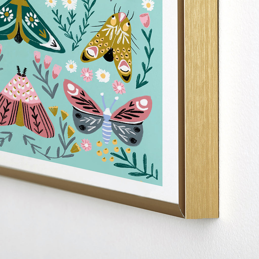 Butterfly Garden No. 3 - butterfly illustration Framed Art Print Gallery Image 3