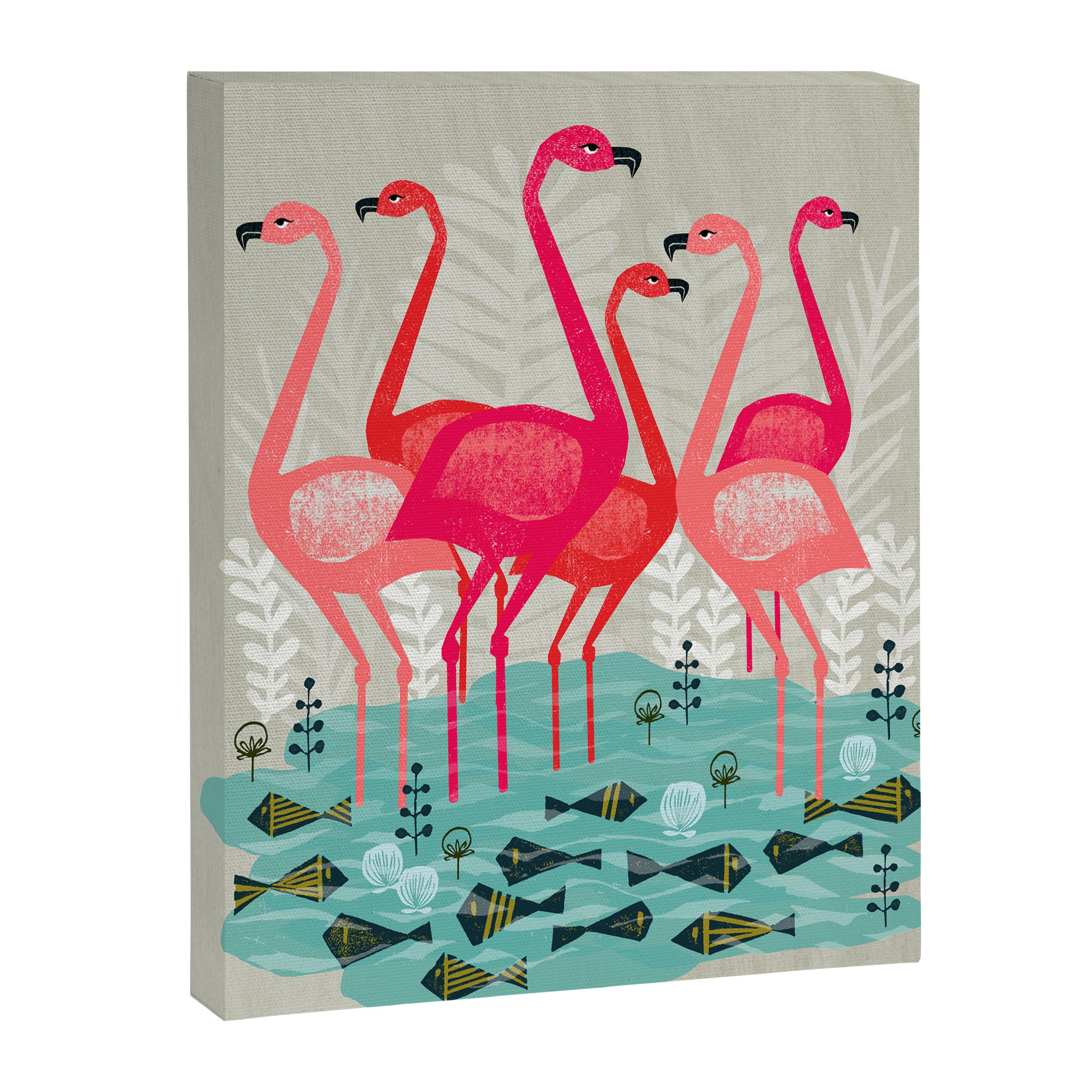 Flamingos by Andrea Lauren  Canvas Print Gallery Image 6