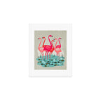 Flamingos by Andrea Lauren  Art Print Gallery Image 1