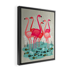 Flamingos by Andrea Lauren  Framed Canvas Print Gallery Image 2